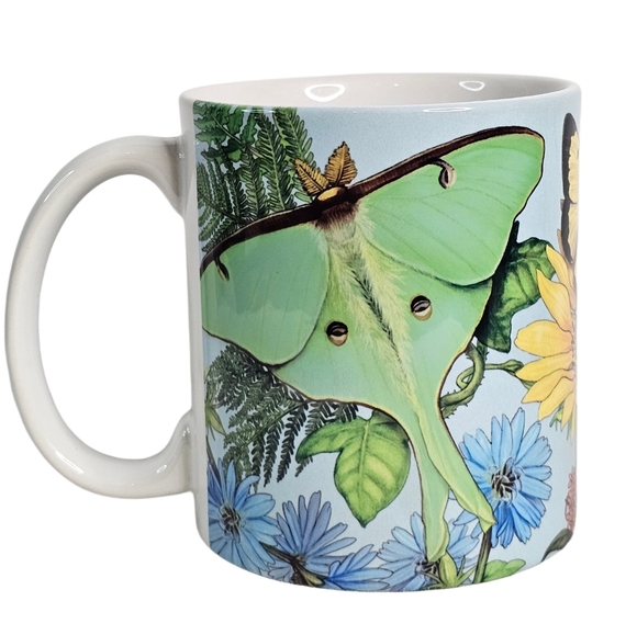 Callaway Gardens Georgia Coffee Mug Cup Butterfly Monarch Morpho Flowers Nature - Picture 3 of 5